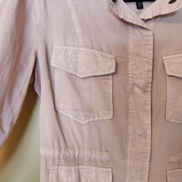 Sanctuary Jacket style blush pink 100% Lyocell top Size Small - Picture 4 of 12